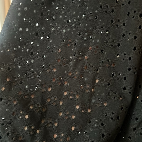 Black Eyelet Beach Pants Size XL - Picture 3 of 6